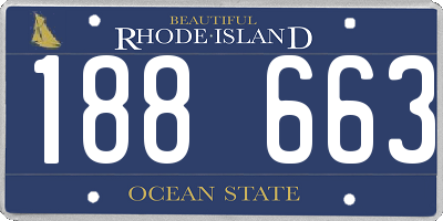 RI license plate 188663