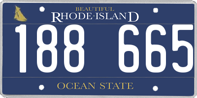 RI license plate 188665