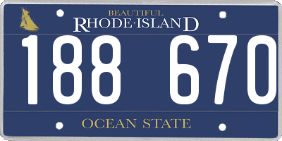 RI license plate 188670