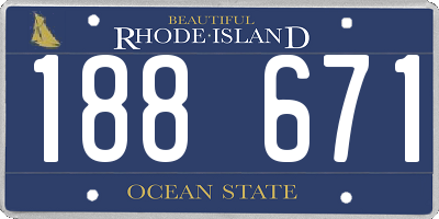 RI license plate 188671