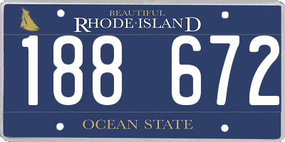 RI license plate 188672