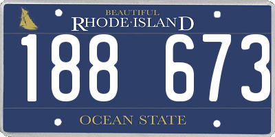 RI license plate 188673