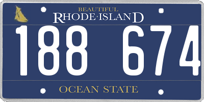 RI license plate 188674