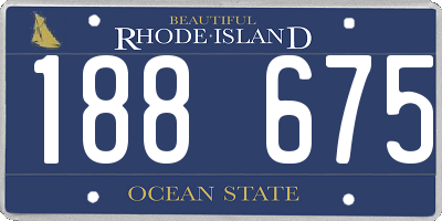 RI license plate 188675