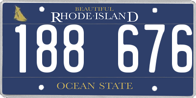 RI license plate 188676