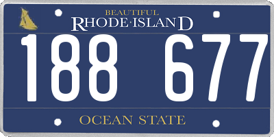 RI license plate 188677