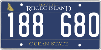 RI license plate 188680