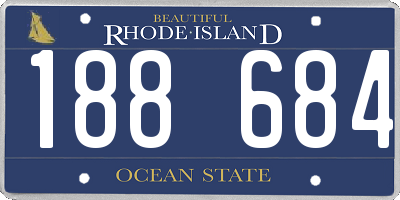 RI license plate 188684