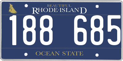 RI license plate 188685
