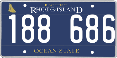 RI license plate 188686