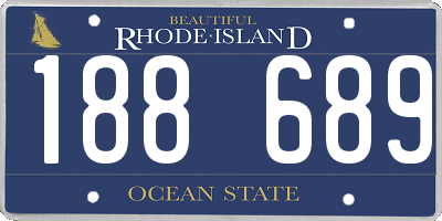 RI license plate 188689