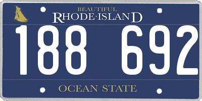 RI license plate 188692
