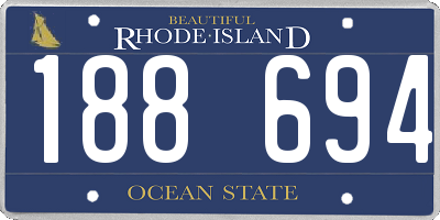 RI license plate 188694