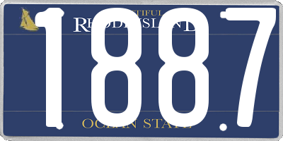 RI license plate 1887