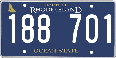 RI license plate 188701