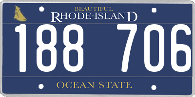 RI license plate 188706