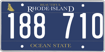 RI license plate 188710