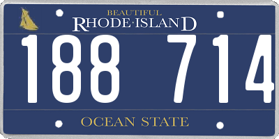RI license plate 188714
