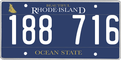 RI license plate 188716