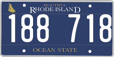 RI license plate 188718