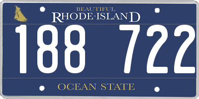 RI license plate 188722