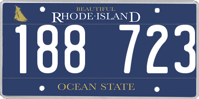 RI license plate 188723