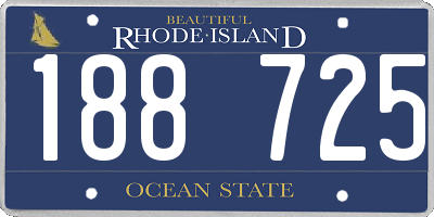RI license plate 188725