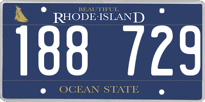 RI license plate 188729