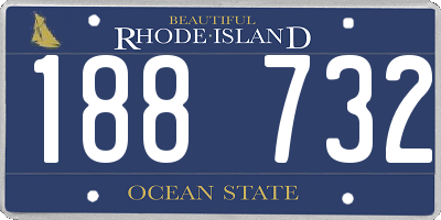 RI license plate 188732