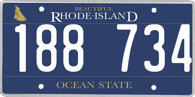 RI license plate 188734