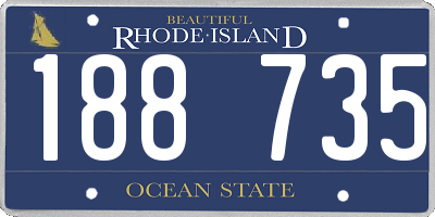 RI license plate 188735