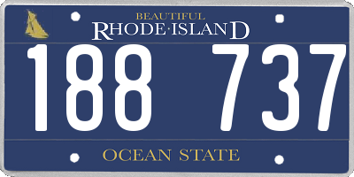 RI license plate 188737