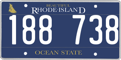 RI license plate 188738