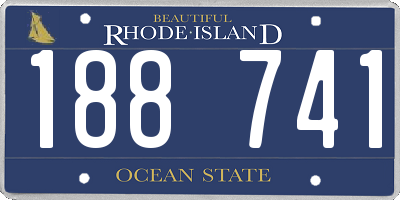 RI license plate 188741