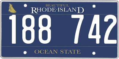 RI license plate 188742