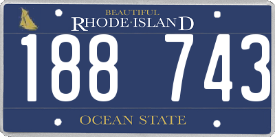 RI license plate 188743