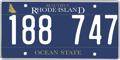 RI license plate 188747