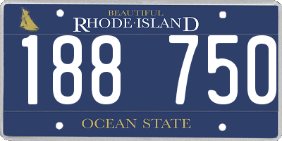 RI license plate 188750