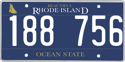 RI license plate 188756