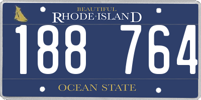 RI license plate 188764