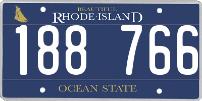 RI license plate 188766