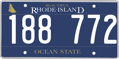 RI license plate 188772