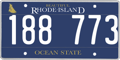 RI license plate 188773