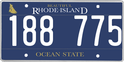 RI license plate 188775