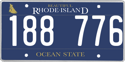 RI license plate 188776
