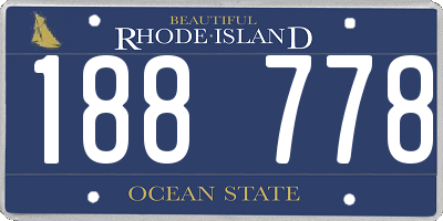 RI license plate 188778