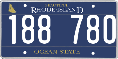 RI license plate 188780