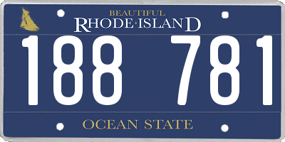 RI license plate 188781
