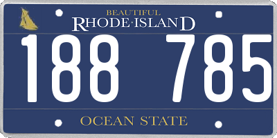 RI license plate 188785