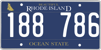 RI license plate 188786